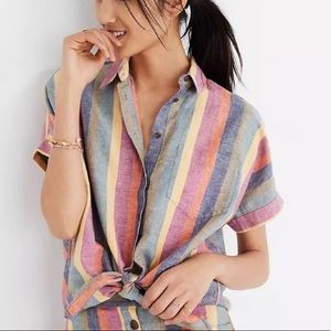 Madewell multicolored button down shirt Small